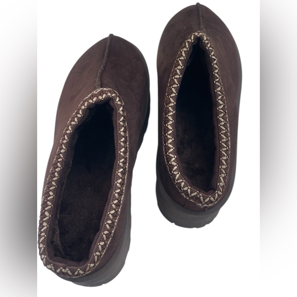 Brigham-55 faux suede/furry clog style shoes/slippers size 10 NWT